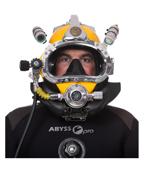 CASCO BUCEO PROFESIONAL Cámara Abysspro BLK IL