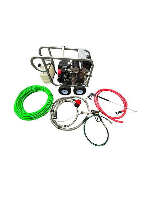 caviblaster 1228-g sistema completo con mangueras roja verde y g